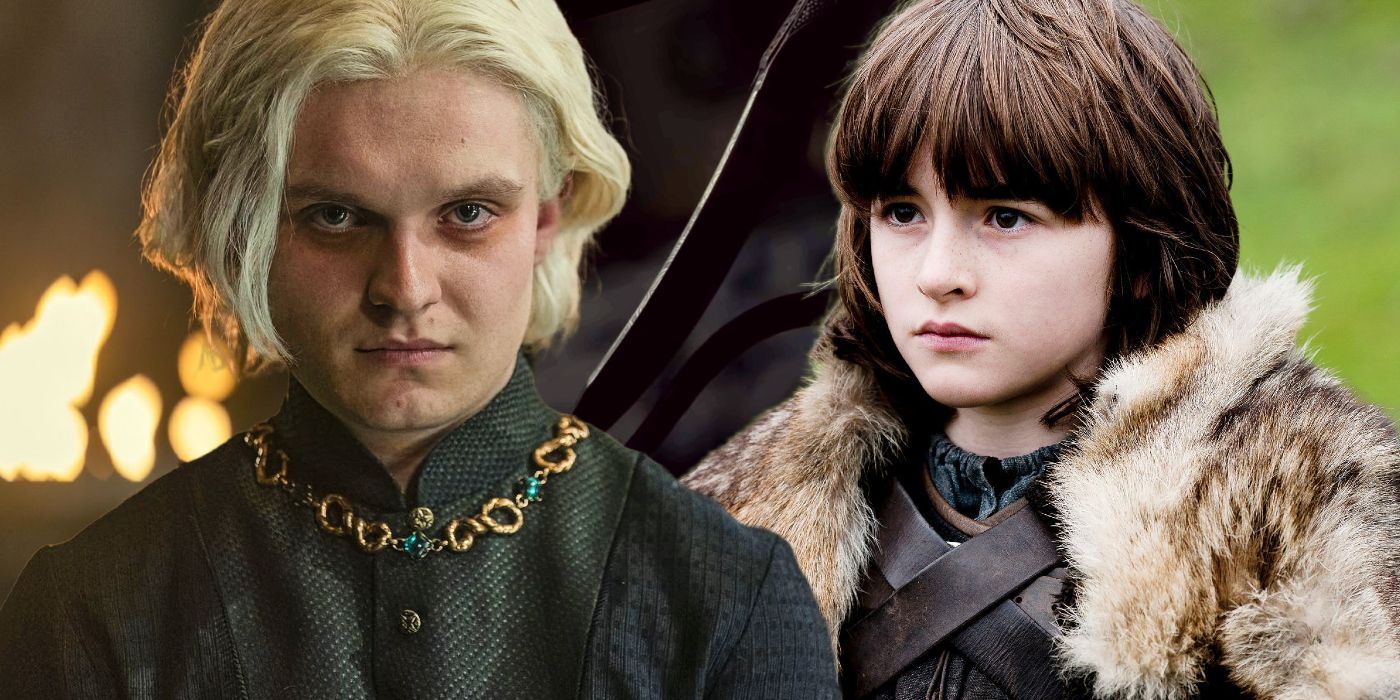 Aegon and Catspaw Dagger in House of the Dragon and Bran Stark in Game of Thrones