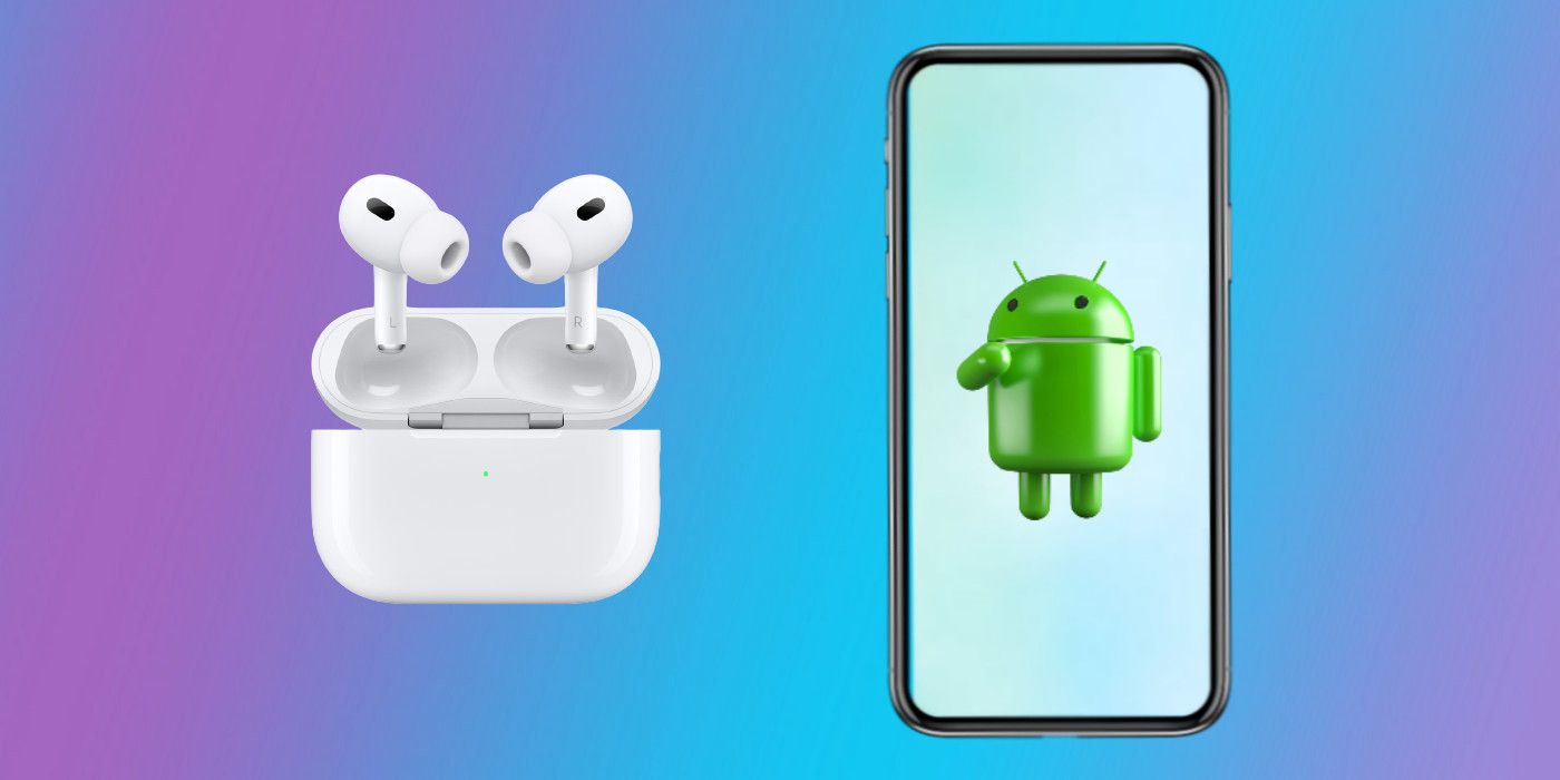 AirPods Pro 2 com um smartphone Android