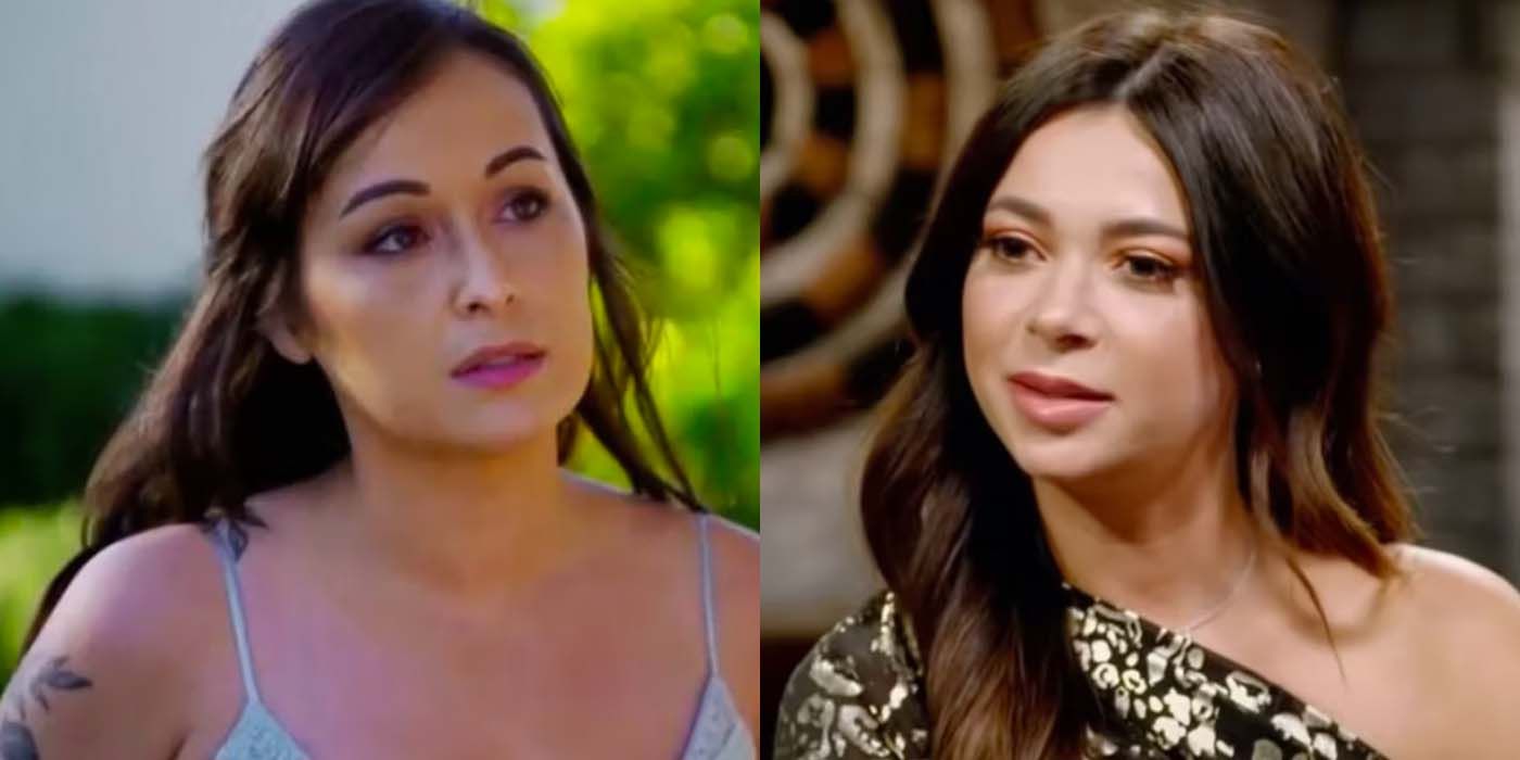 Alyssa Morgan MAFS side by side image both women wearing dresses