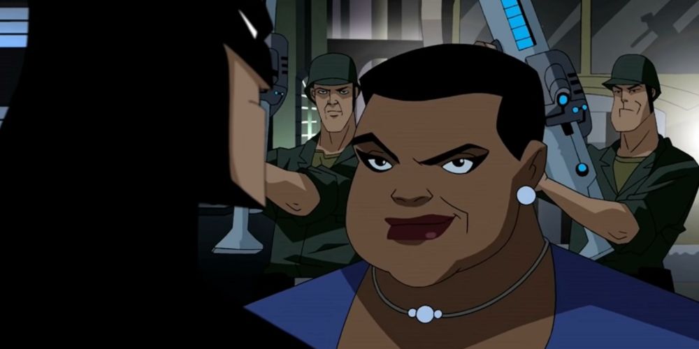 Amanda Waller fala com Batman em Justice League Unlimited