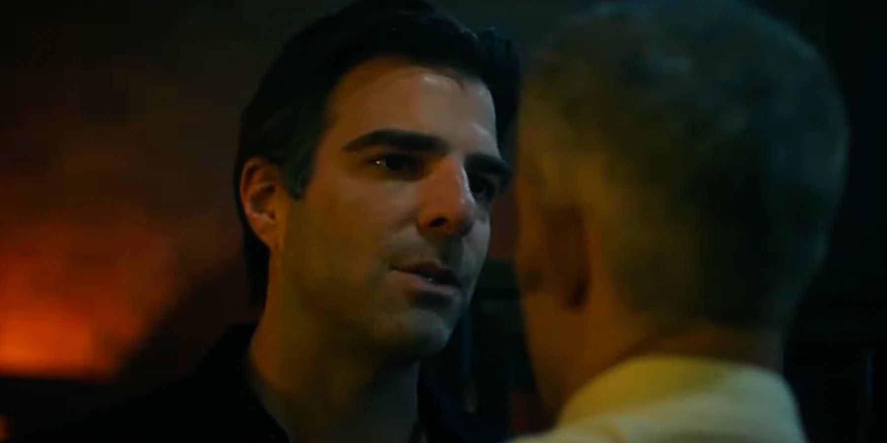 American Horror Story: Sam (Zachary Quinto) stares down a man
