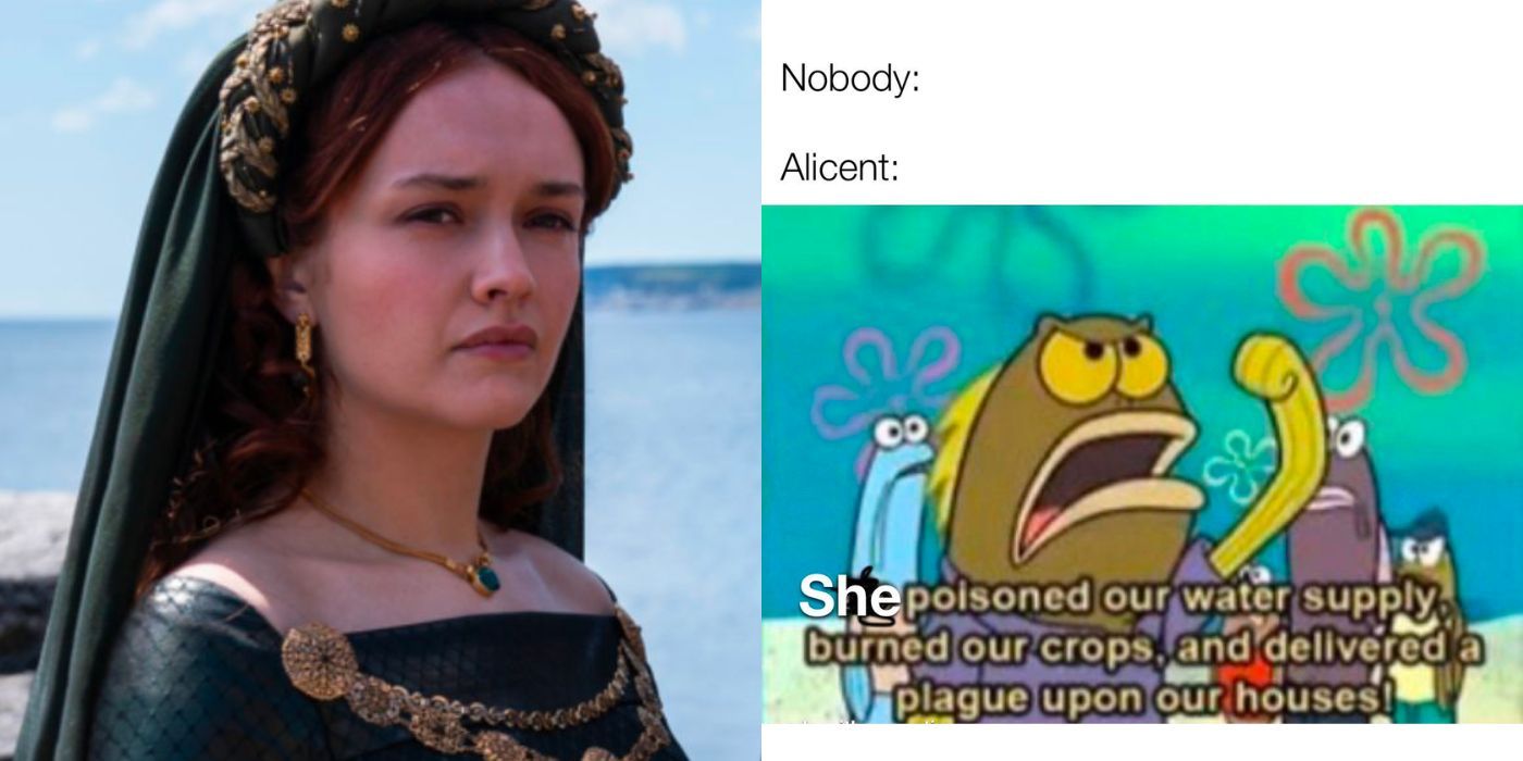 An image and meme about Queen Alicent from House of the Dragon