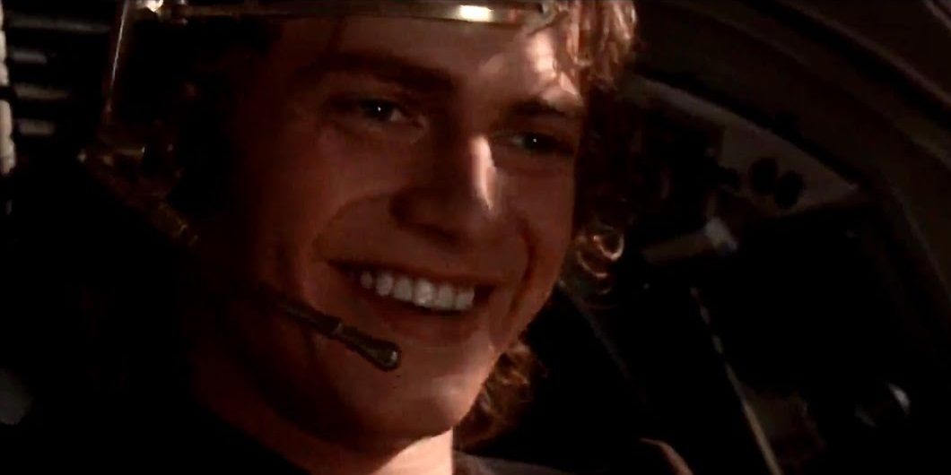 Anakin in his cockpit in Revenge of the Sith
