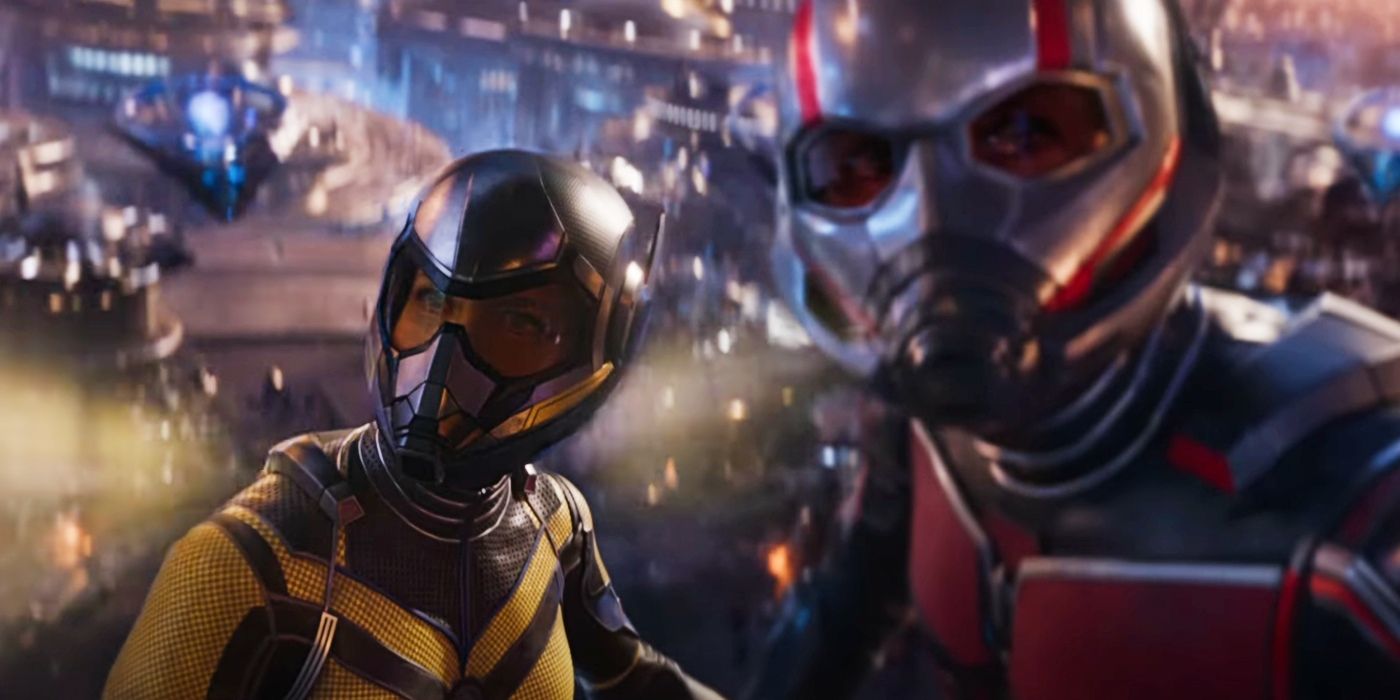 Scott and Hope in their suits in Ant-Man and the Wasp Quantumania 