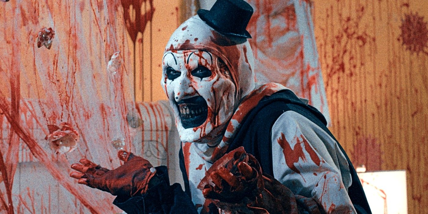 Art the Clown después de matar a Ally en Terrifier 2