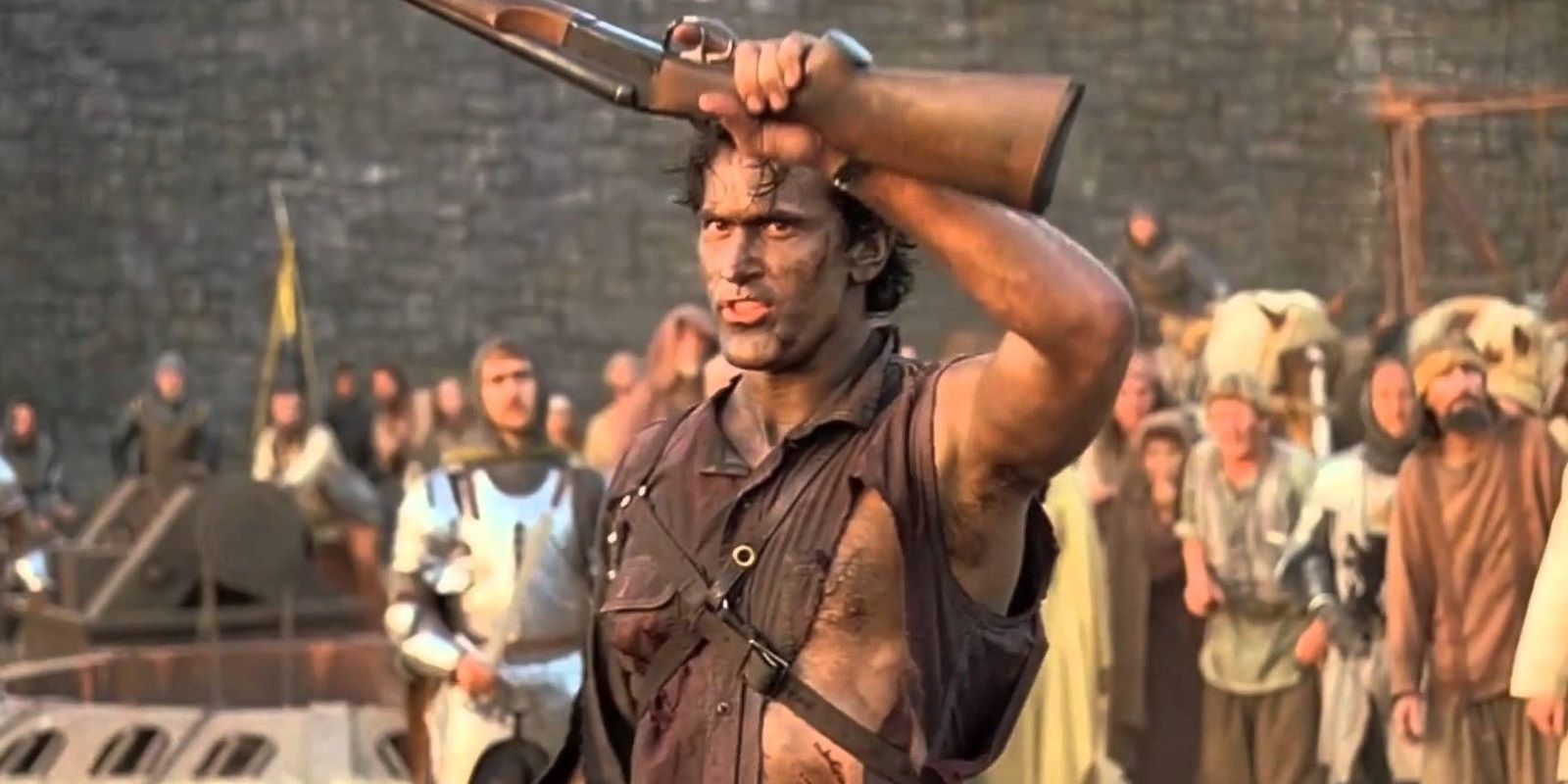 Ash with a boomstick in Army of Darkness