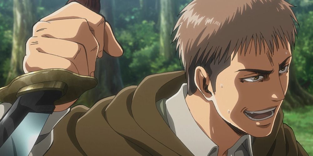 Jean hold a knife in Attack on Titan