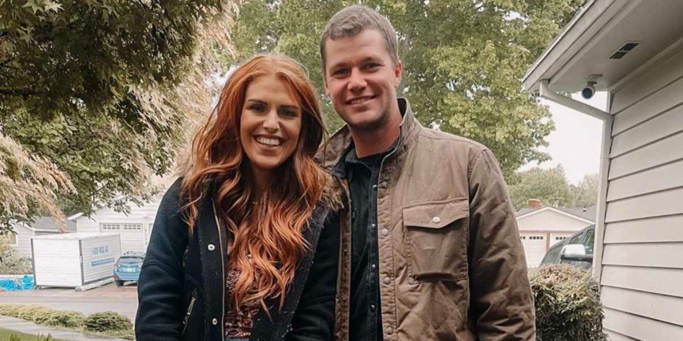 Audrey e Jeremy Roloff Little People, Big World posando fora de casa