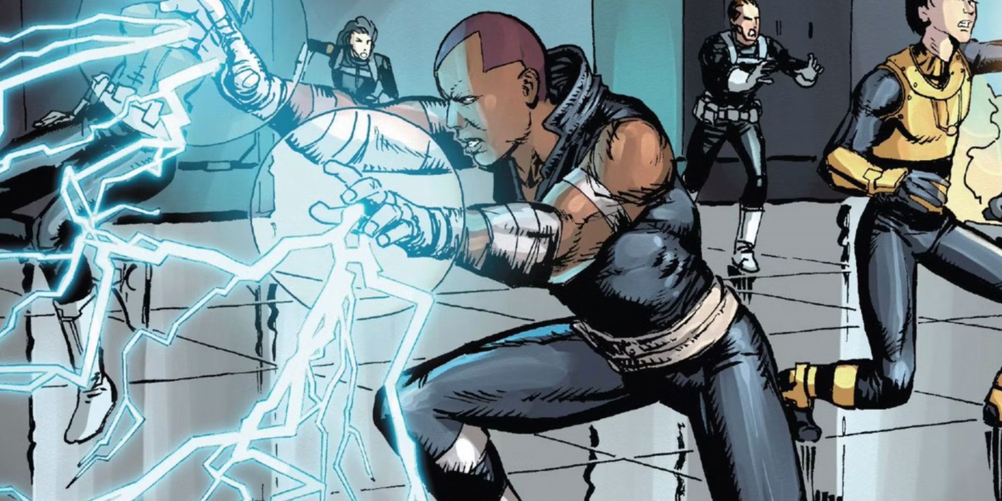 Azari manipulates lightning in Marvel Comics.