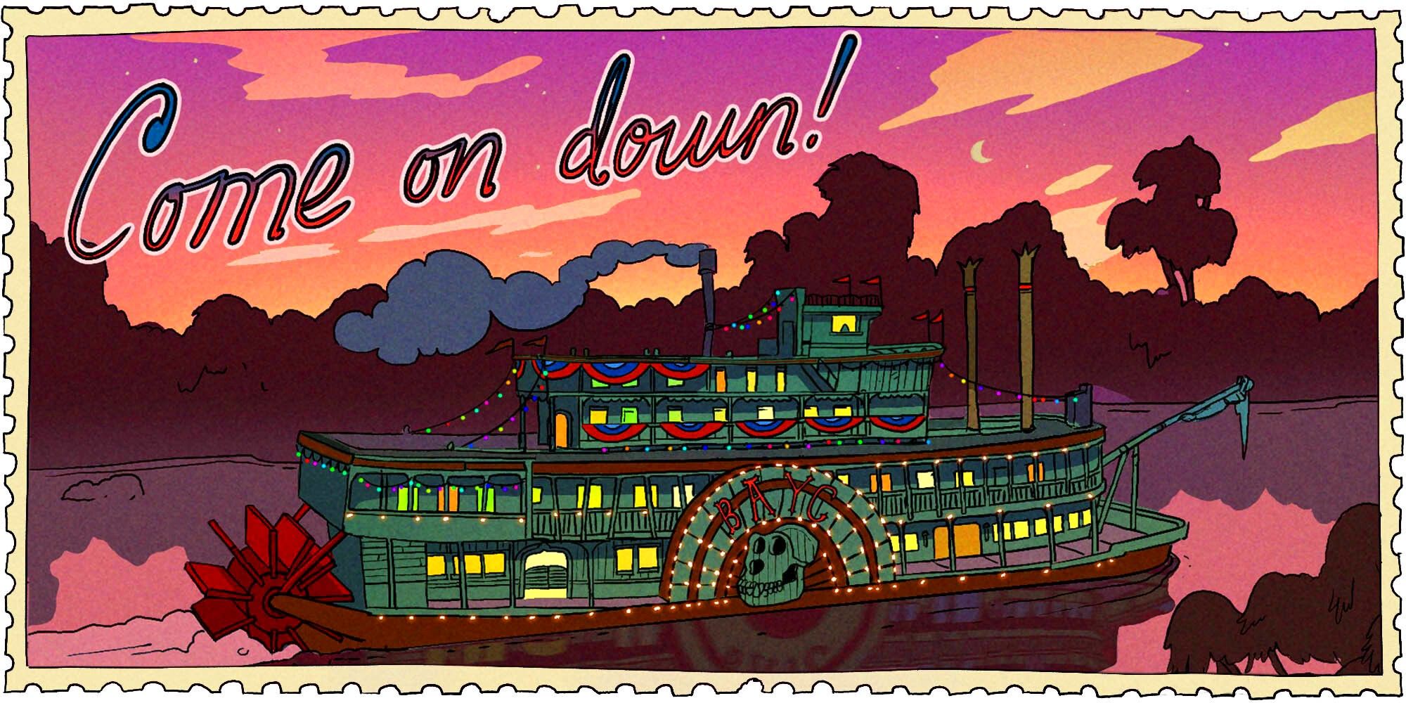 BAYC ad for opening of Riverboat Casino