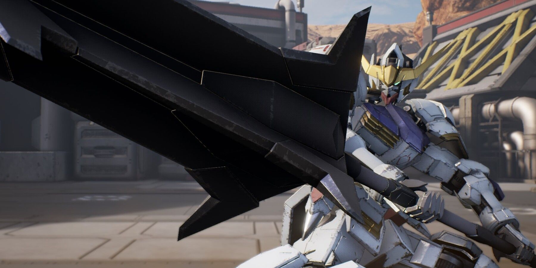 Gundam Evolution Barbatos Mobile Suit MVP Win Pose with Mace in Hands