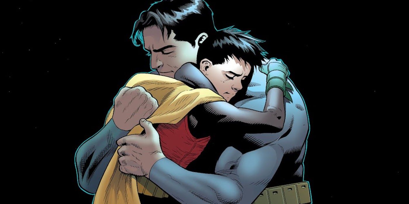 Batman Robin hug