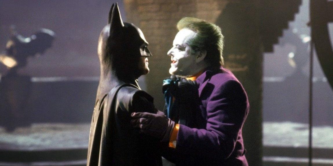 Batman confronts the Joker in Batman 1989