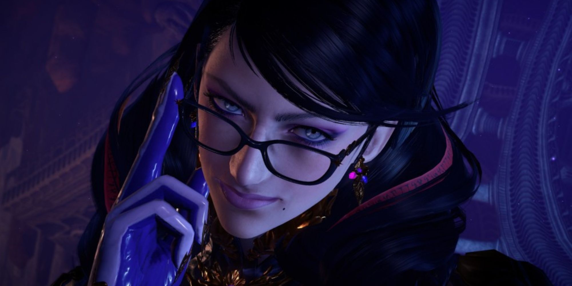 Bayonetta tipping her glasses