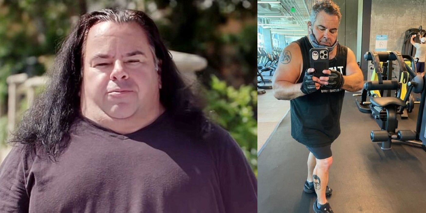 Big Ed Brown weight loss 90 Day Fiance side by side images before and after