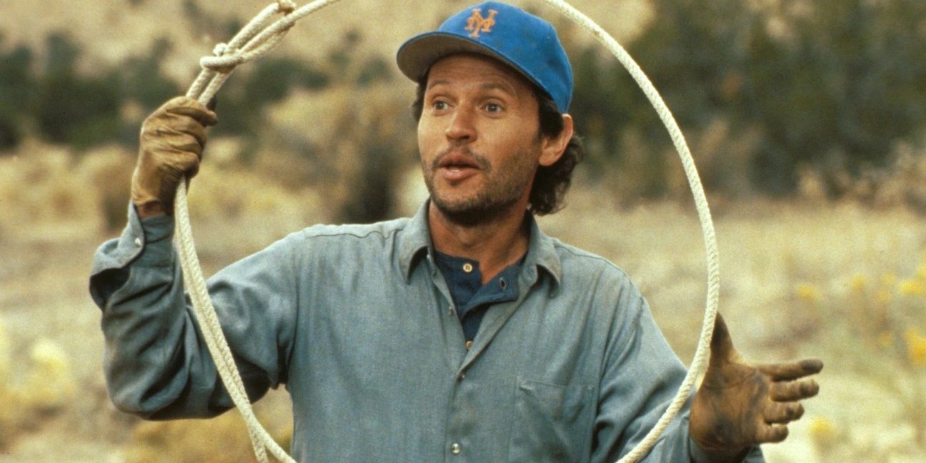 Billy Crystal with a rope in City Slickers