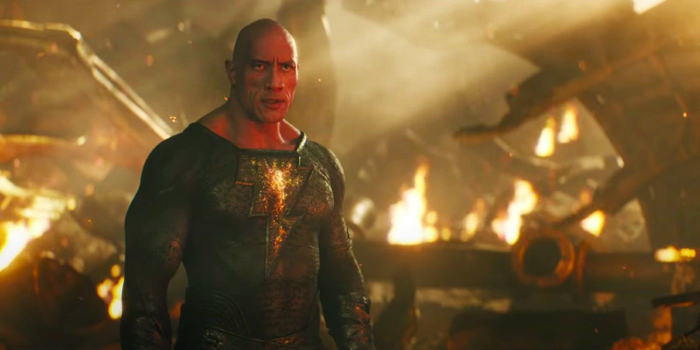 Black Adam in the middle of battle