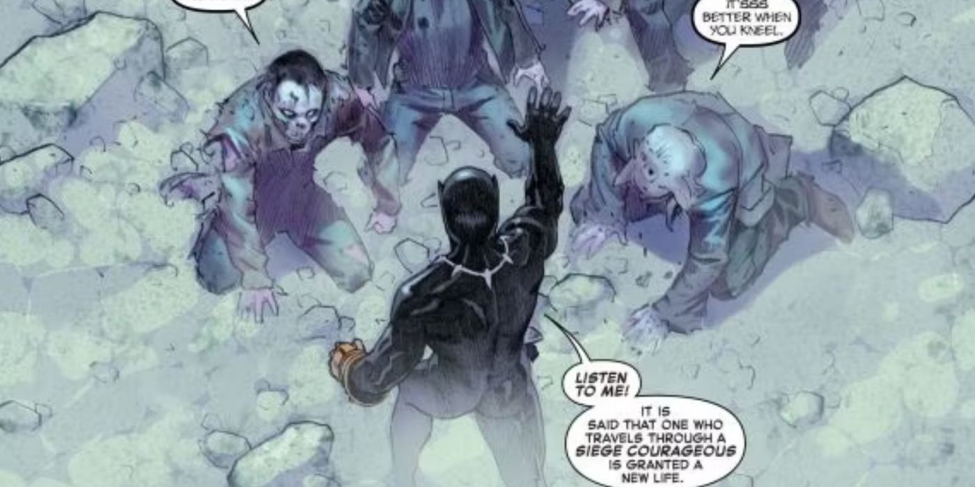 Black Panther raising an army of zombies