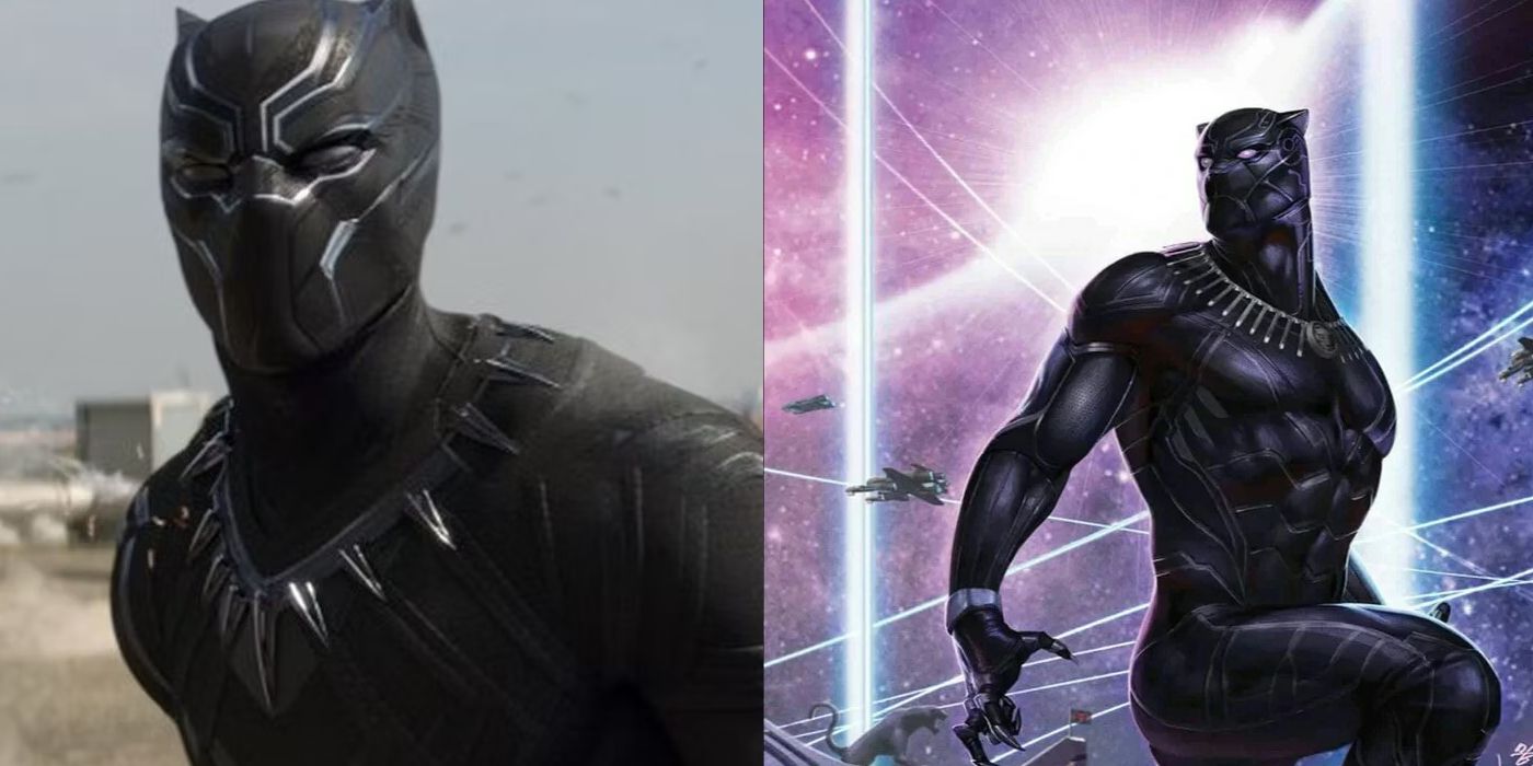 Black Panther suit in the MCU and comics