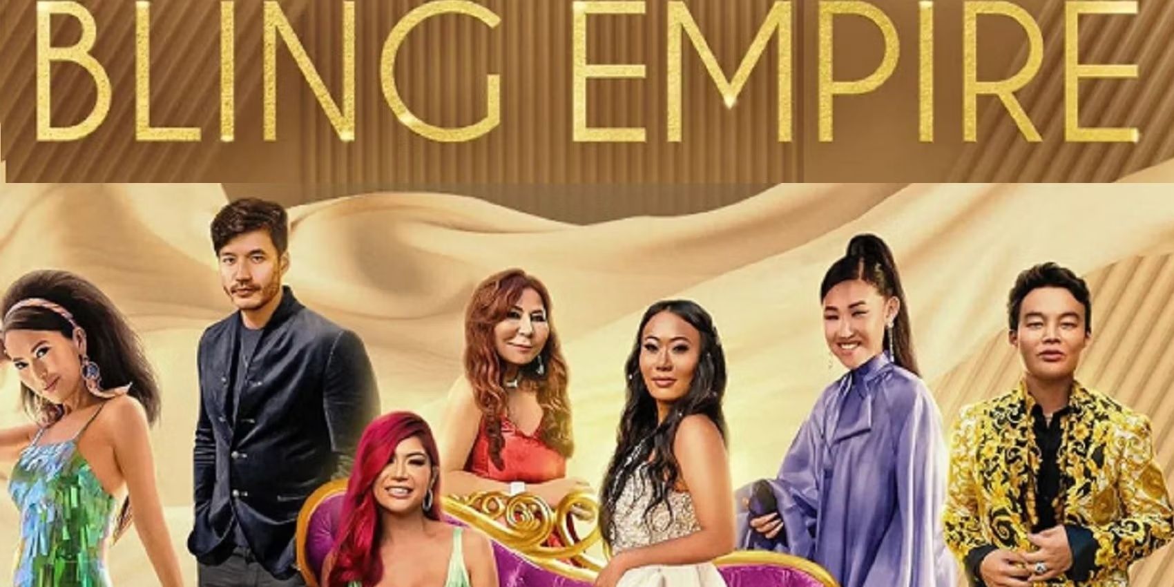 Bling Empire Cast group shot with logo