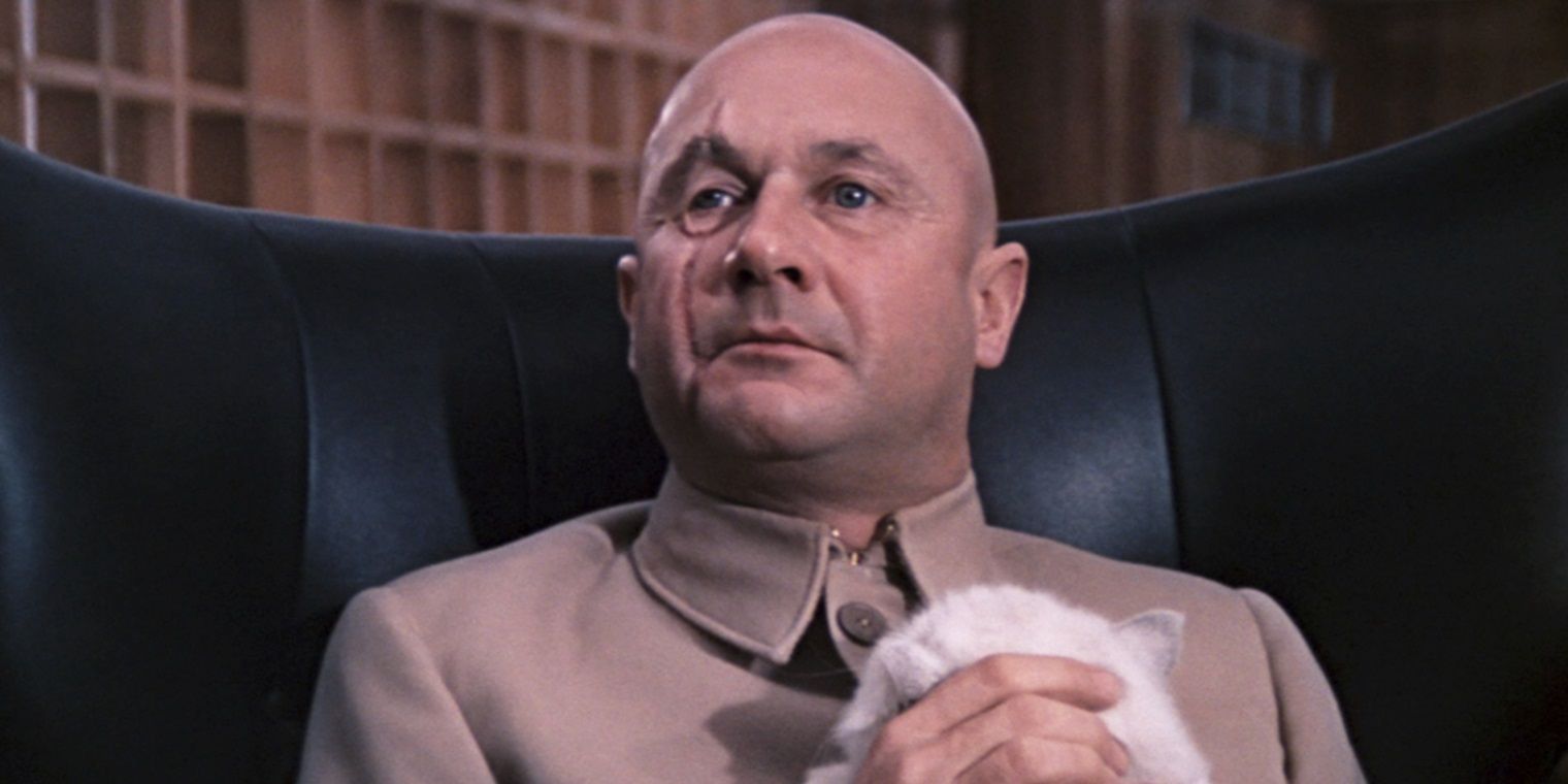 Blofeld stroking his cat in You Only Live Twice