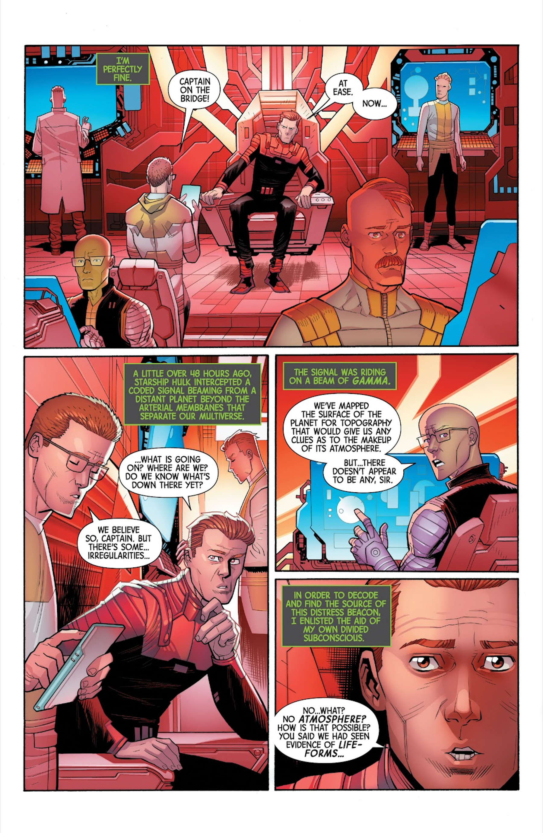 Bruce Banner crew the Starship Hulk