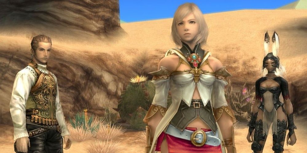 Personagens no deserto em Final Fantasy XII