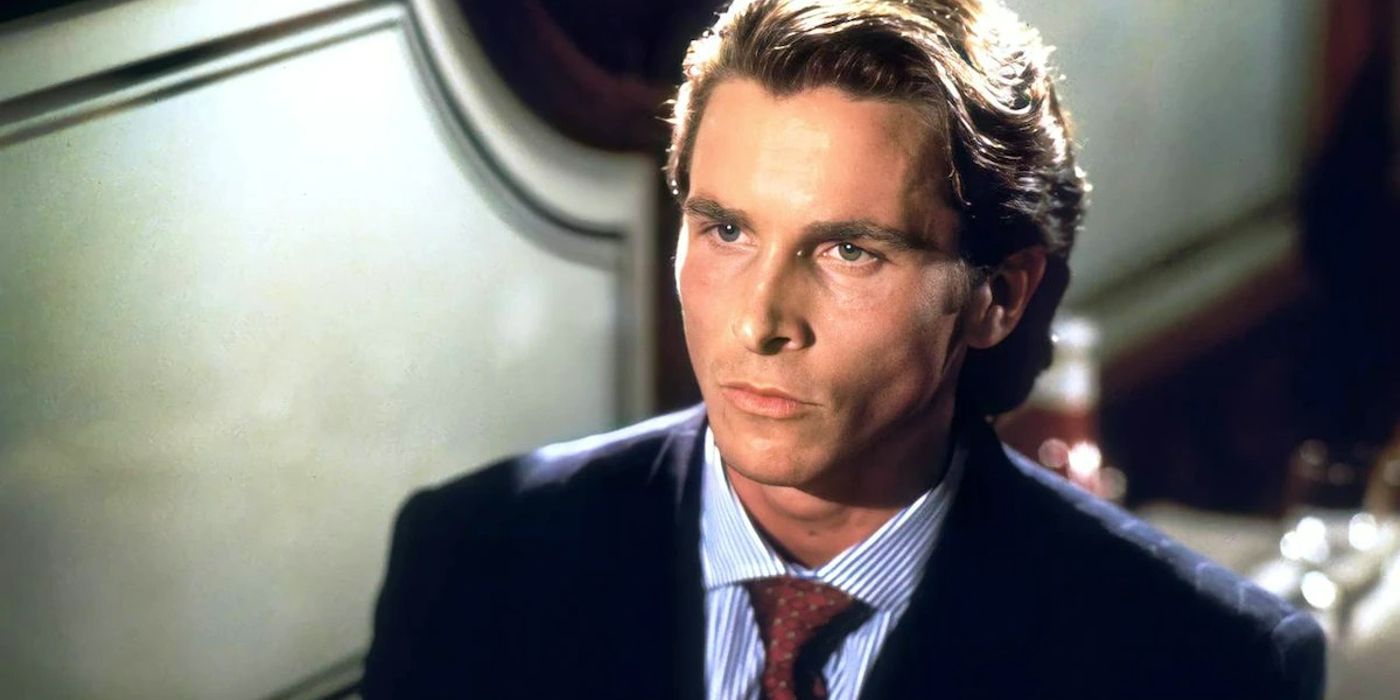 Christian Bale in American Psycho wearing suit