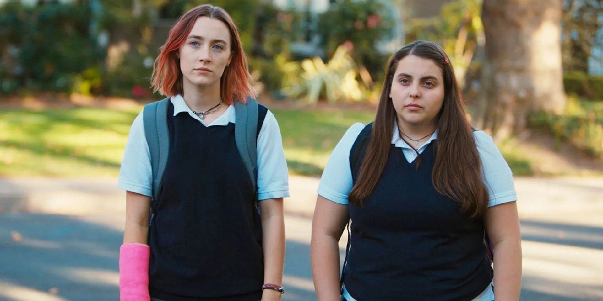 Christine and Julie come home from school at Lady Bird 