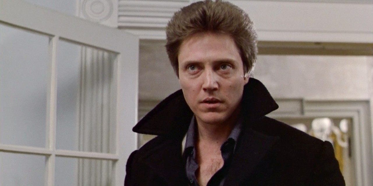 Christopher Walken wearing a black jacket in The Dead Zone