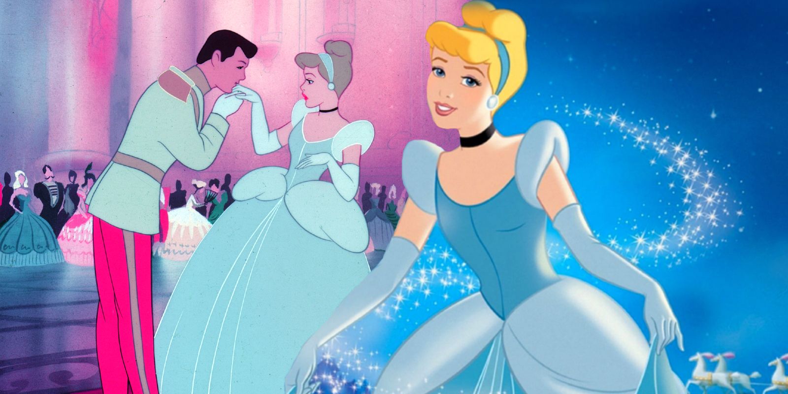 Cinderella and Prince Charming with Cinderella 1950