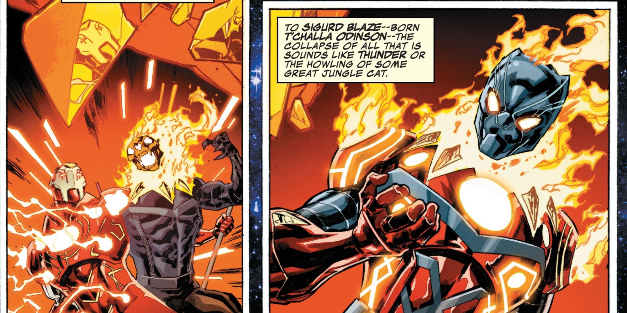 T'Challa becomes Ghost Hammer in Secret Warps: Iron Hammer #1 comic.