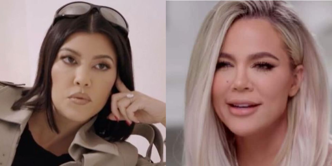 Kourtney and Khloe Kardashian side by side images