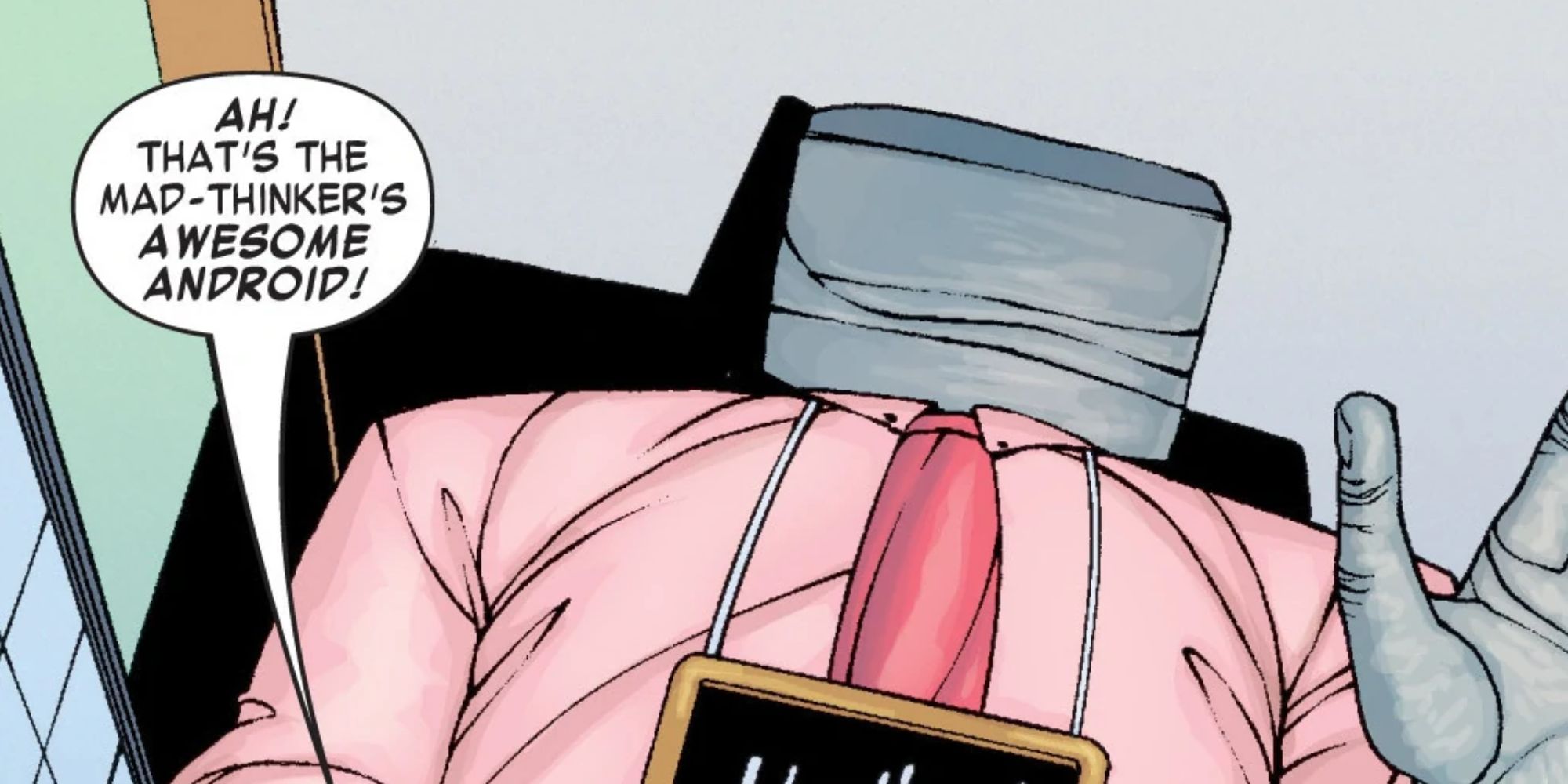 Awesome Andy waves hi in She-Hulk comics.