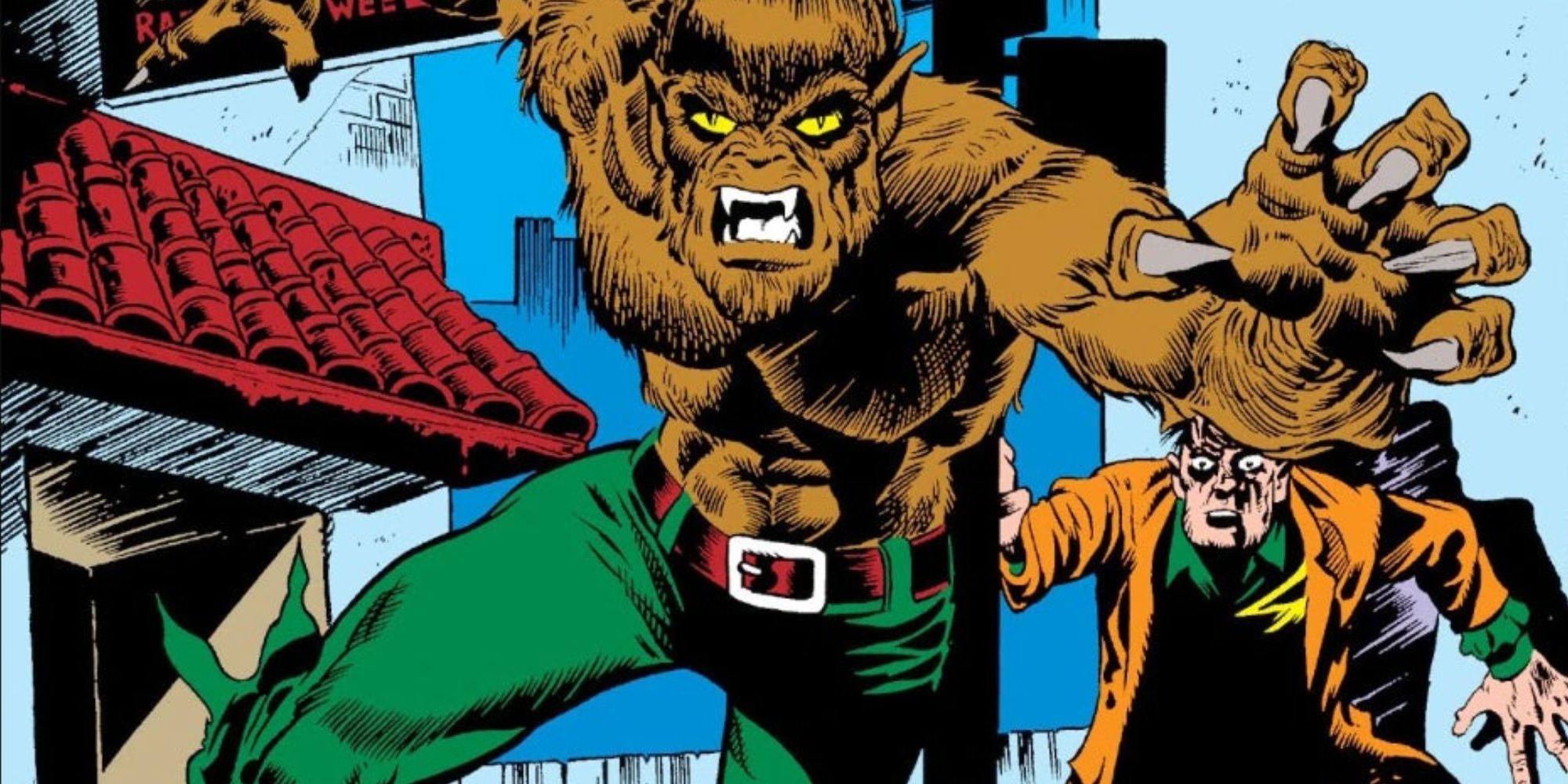 Werewolf By Night attacks in Marvel Comics.