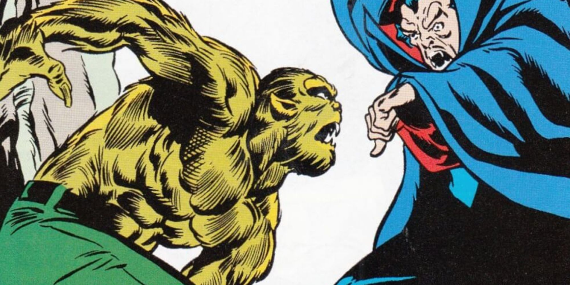 Werewolf By Night faces off against Dracula in Marvel Comics.