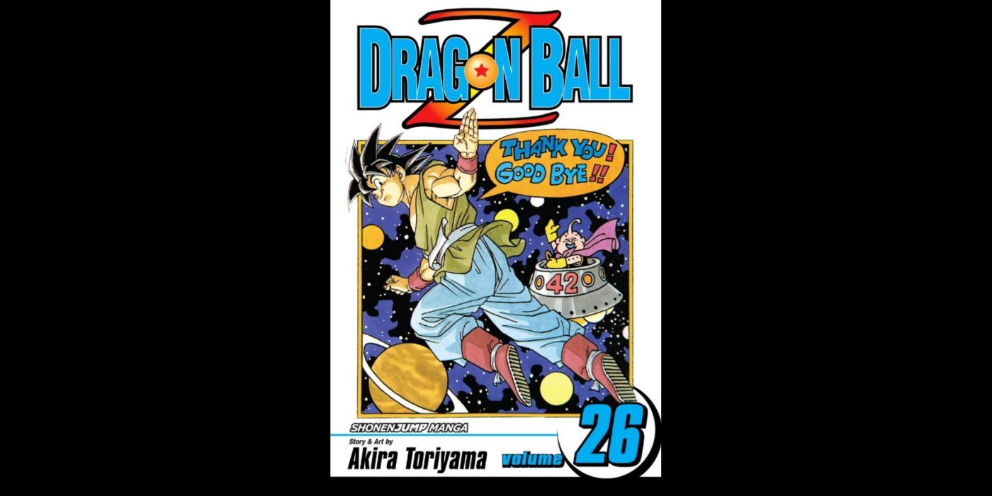 Dragon Ball / Dragon Ball Z - Volume 42/26 - arte da capa de Goku e Majin Boo no espaço.