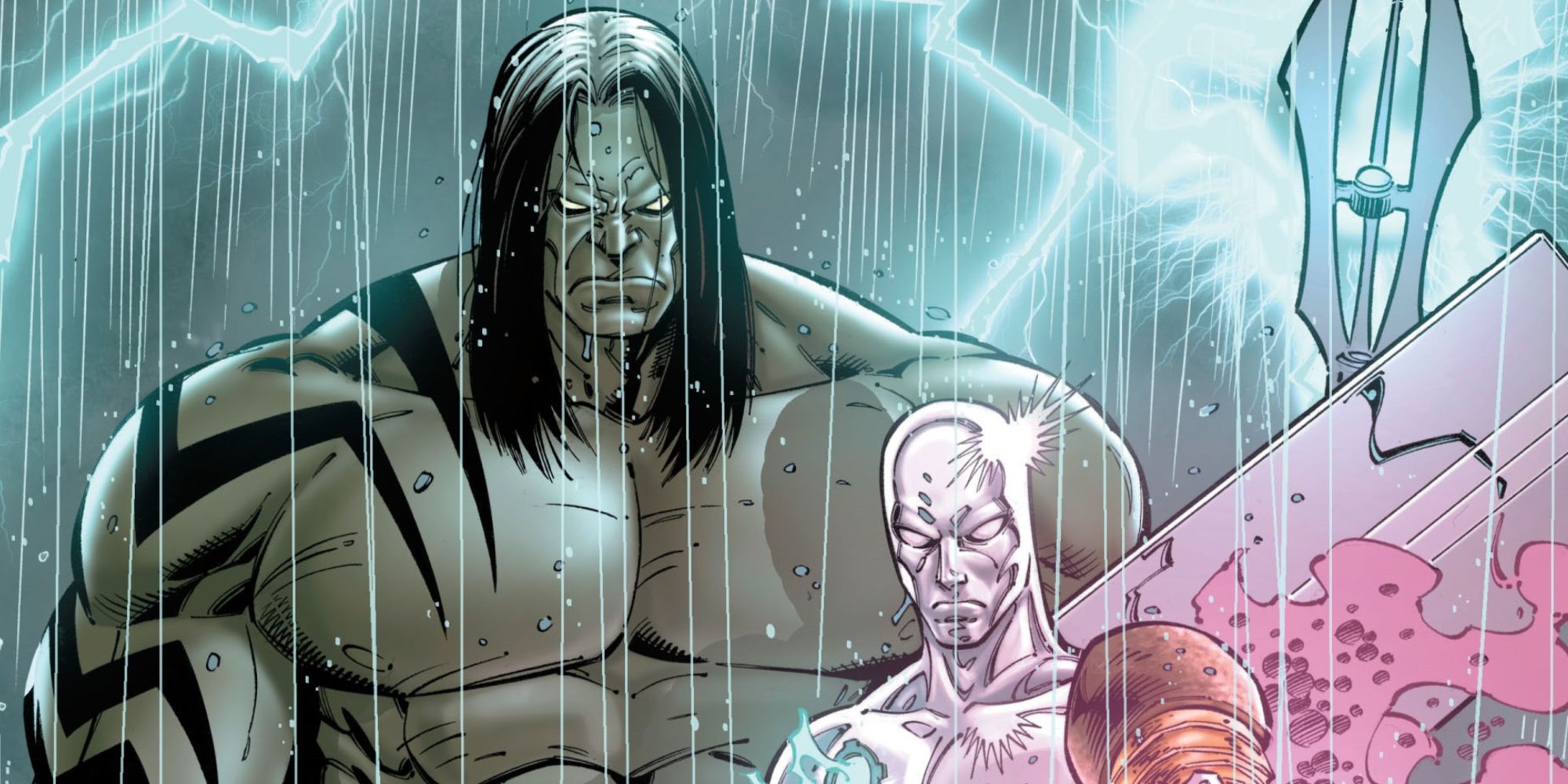 Skaar appears with Silver Surfer in Marvel Comics.