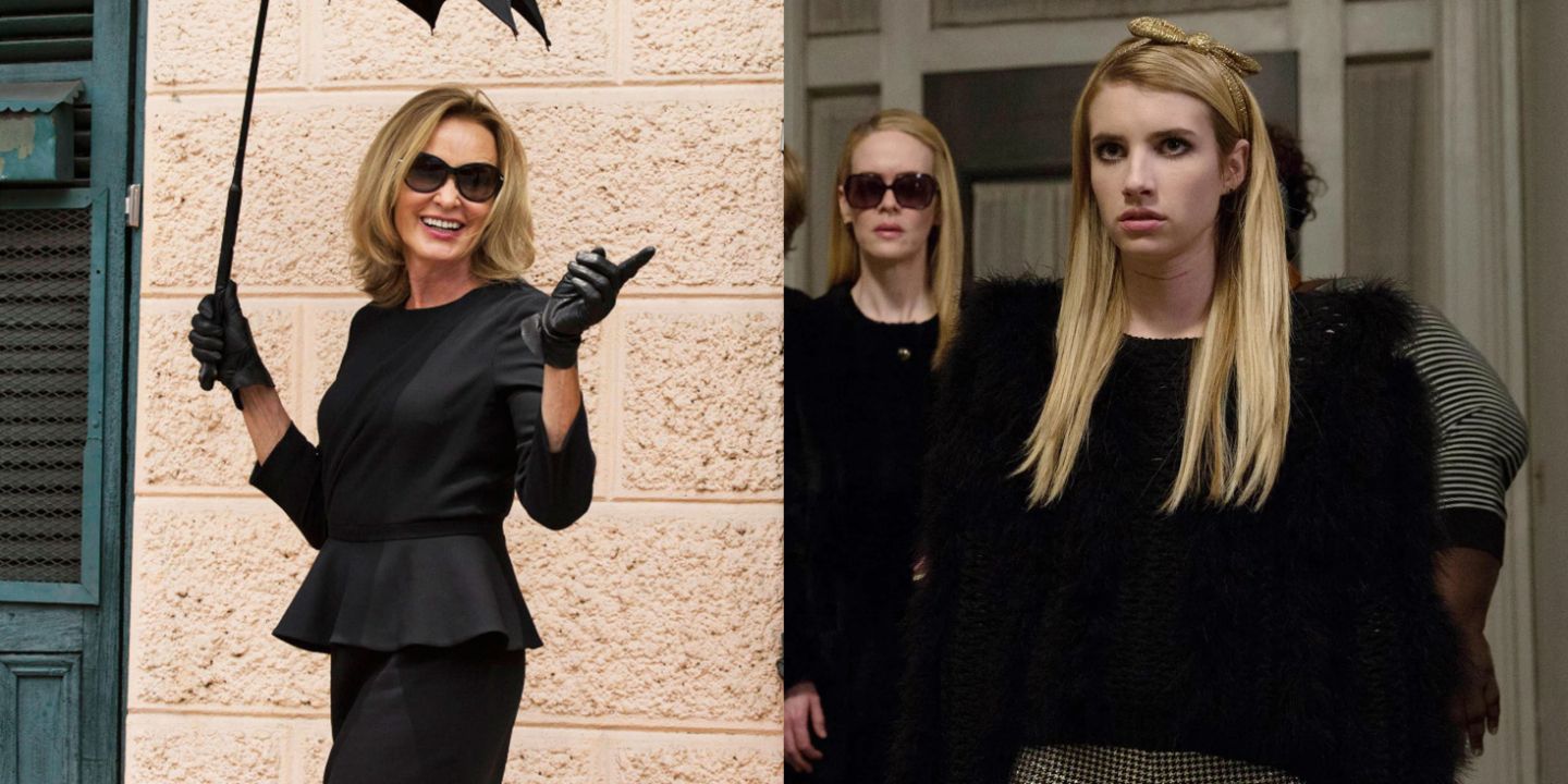 Split image of Fiona Goode and Madison Montgomery in American Horror Story