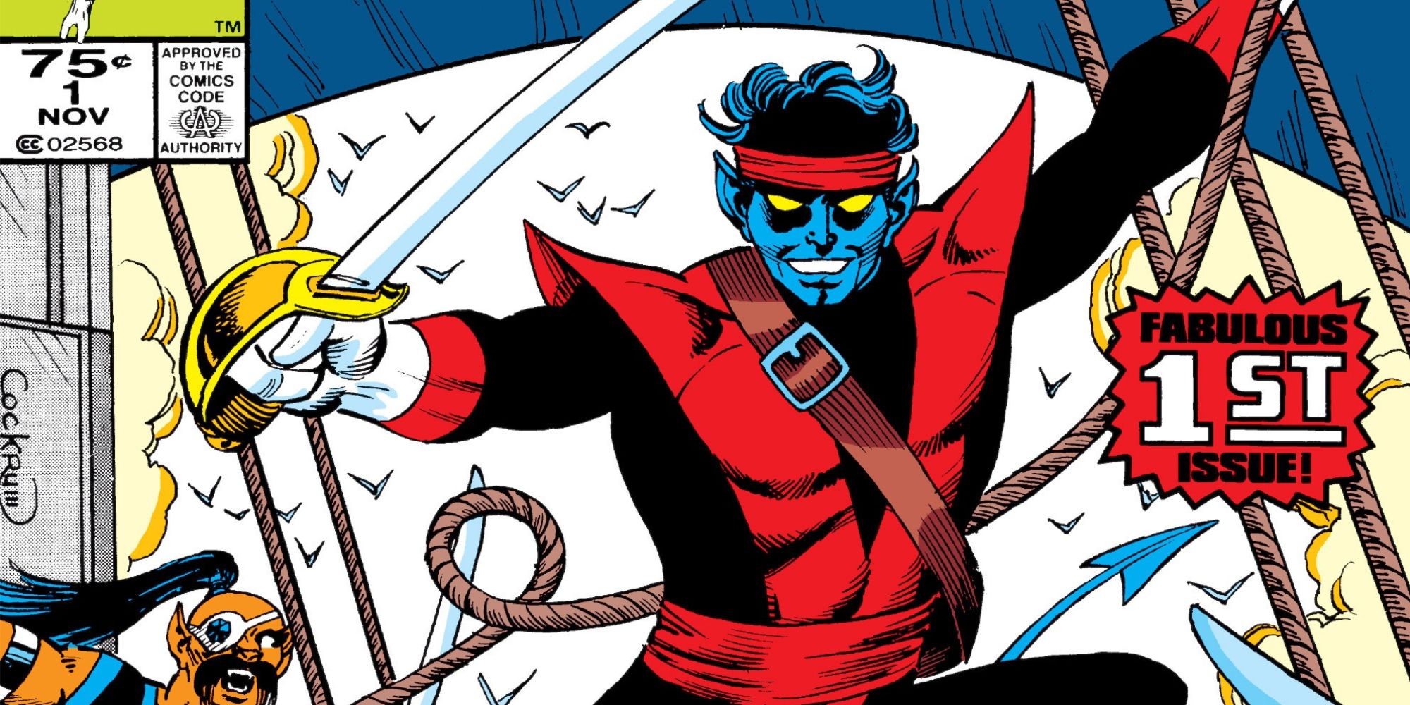 Noturno aparece como um pirata em Noturno #1 (1985).