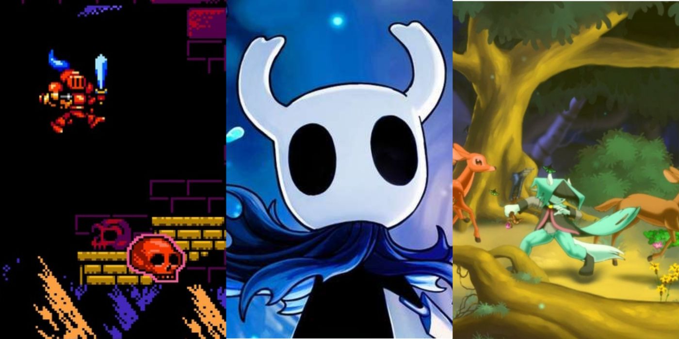 Metroidvainas that are under $20 include Hollow Knight, Dust, and Cathedral