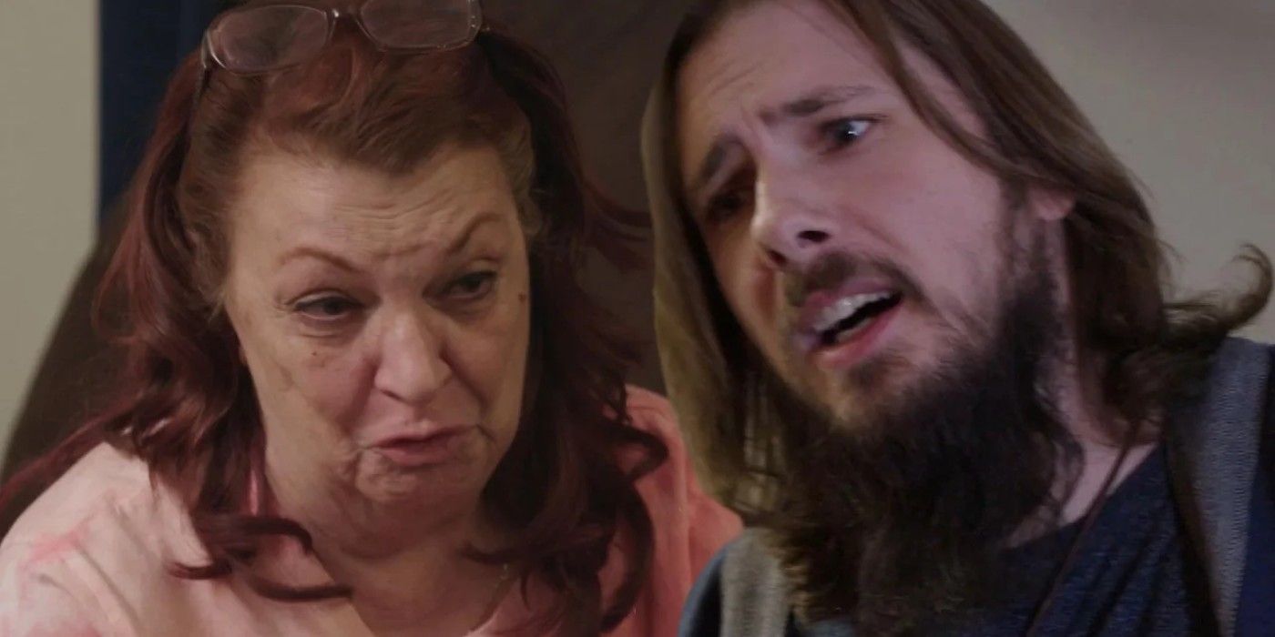 90 Day Fiancé: The Single Life: Colt and Debbie Johnson side by side image both looking angry