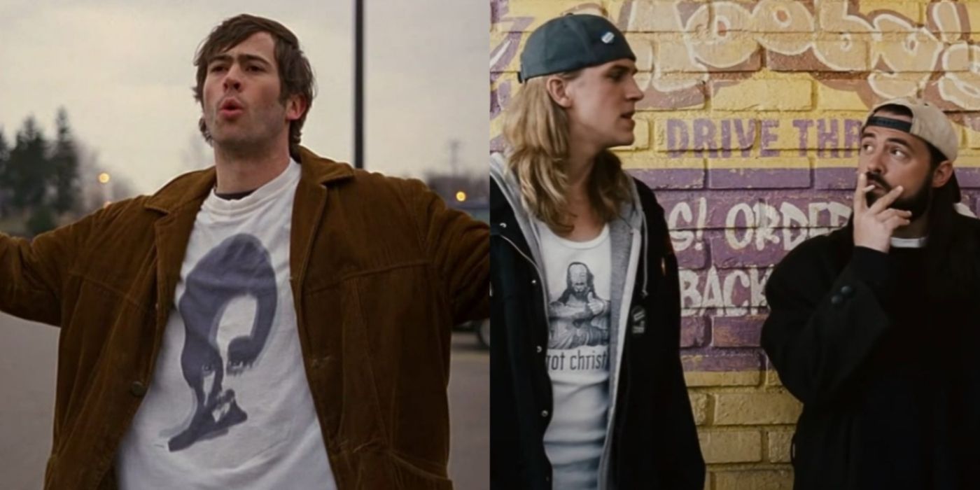 Split Image: Brodie Bruce in Mallrats, and Jay and Silent Bob in Clerks II