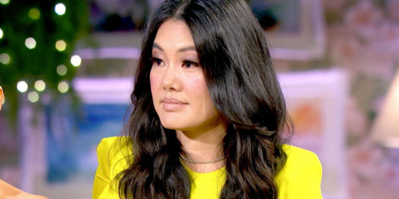 Crystal Kung Minkoff looking serious at RHOBH season 12 reunion