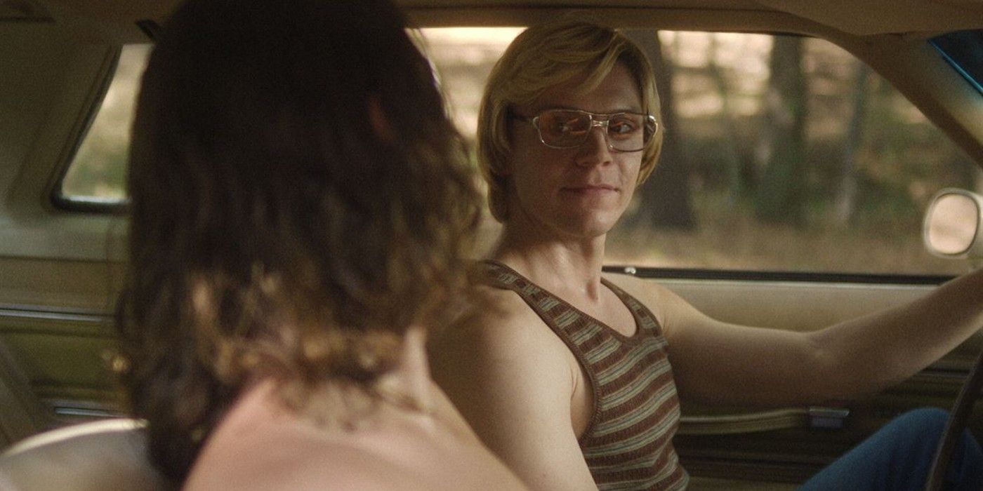 Dahmer in a car talking to someone