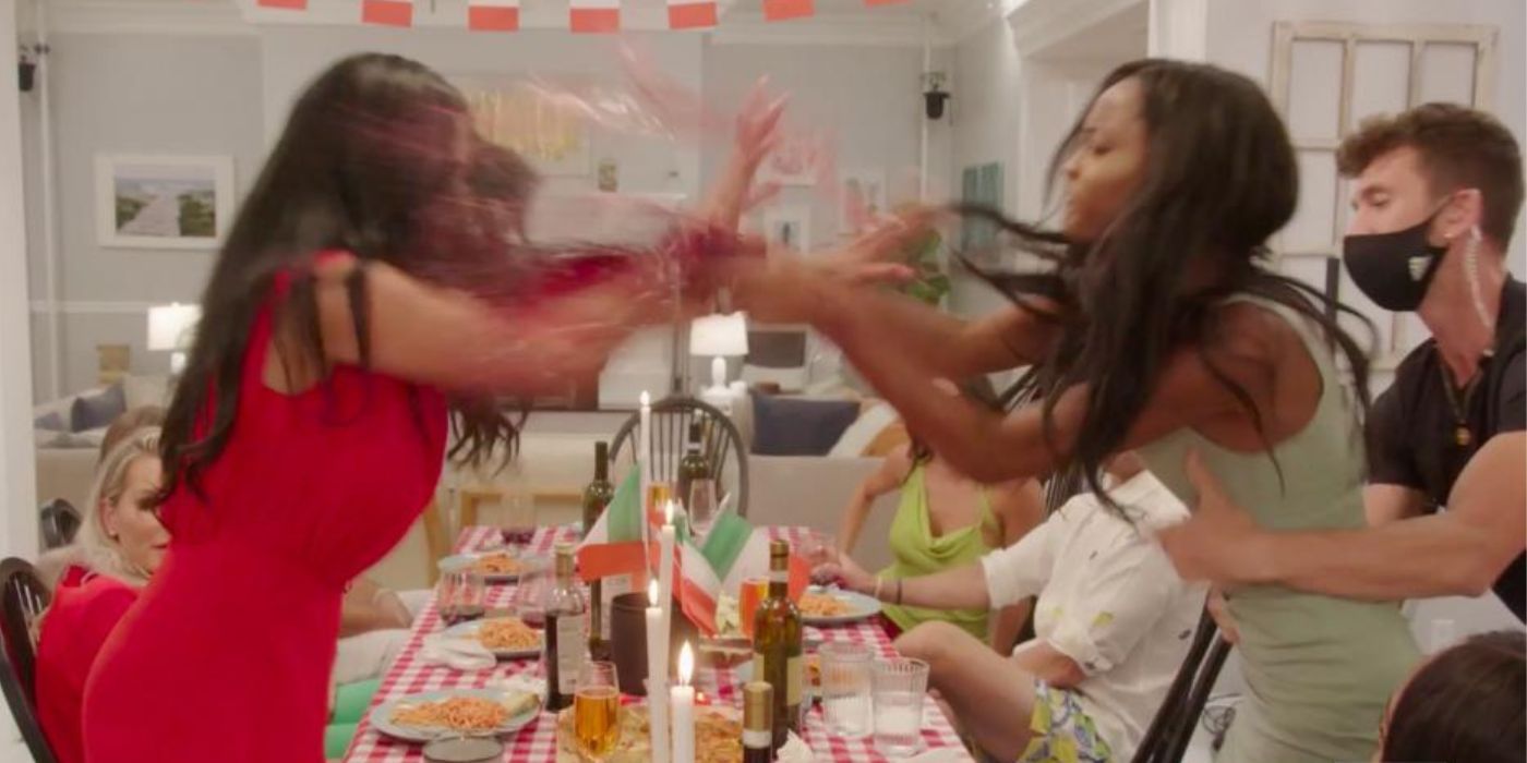 Danielle and Ciara fight at dinner on Summer House