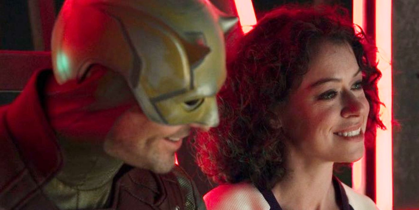 Daredevil and Jennifer Walters laughing in She-Hulk: Attorney at Law