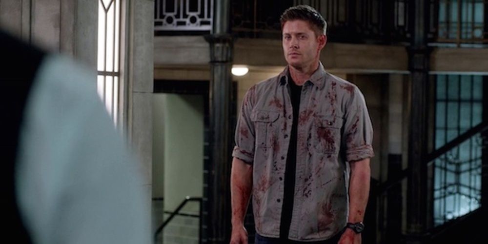 Dean Winchester covered in blood in Supernatural
