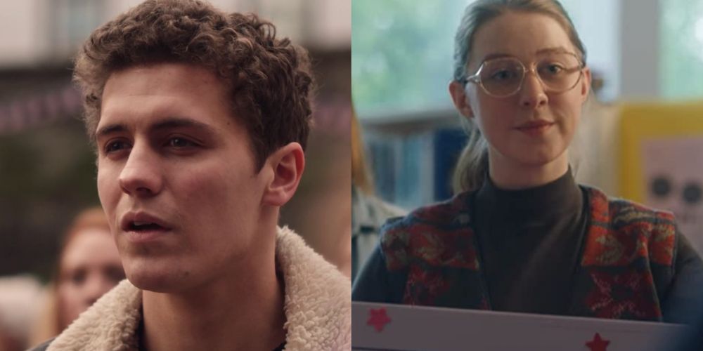 A split image features Derry Girls characters James and Aisling