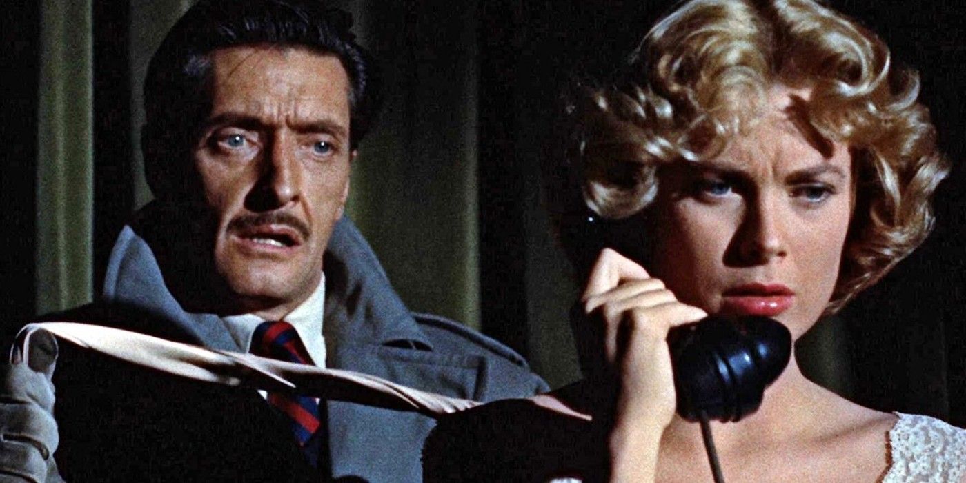 A woman talking on the phone in Dial M For Murder